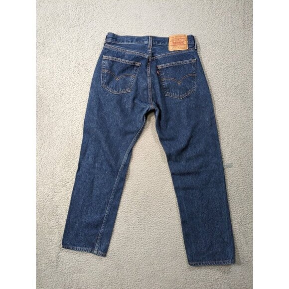 Levi's 501xx Jeans Mens 33x31 (Actual 29.5x27) Vintage Style Button Fly Blue - Picture 2 of 15